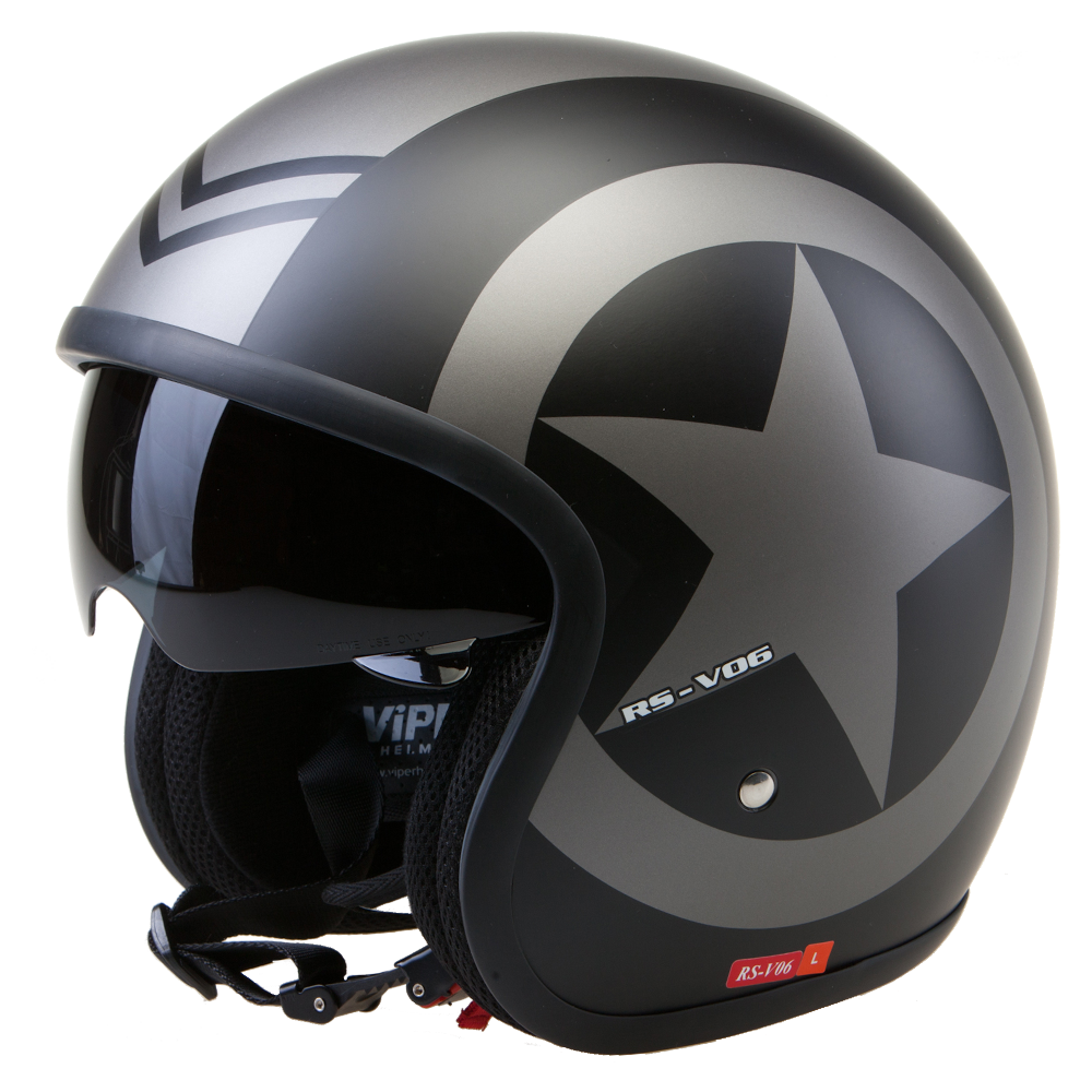Viper RS-V18 Motorcycle Bike Union Jack Open Face Helmet 