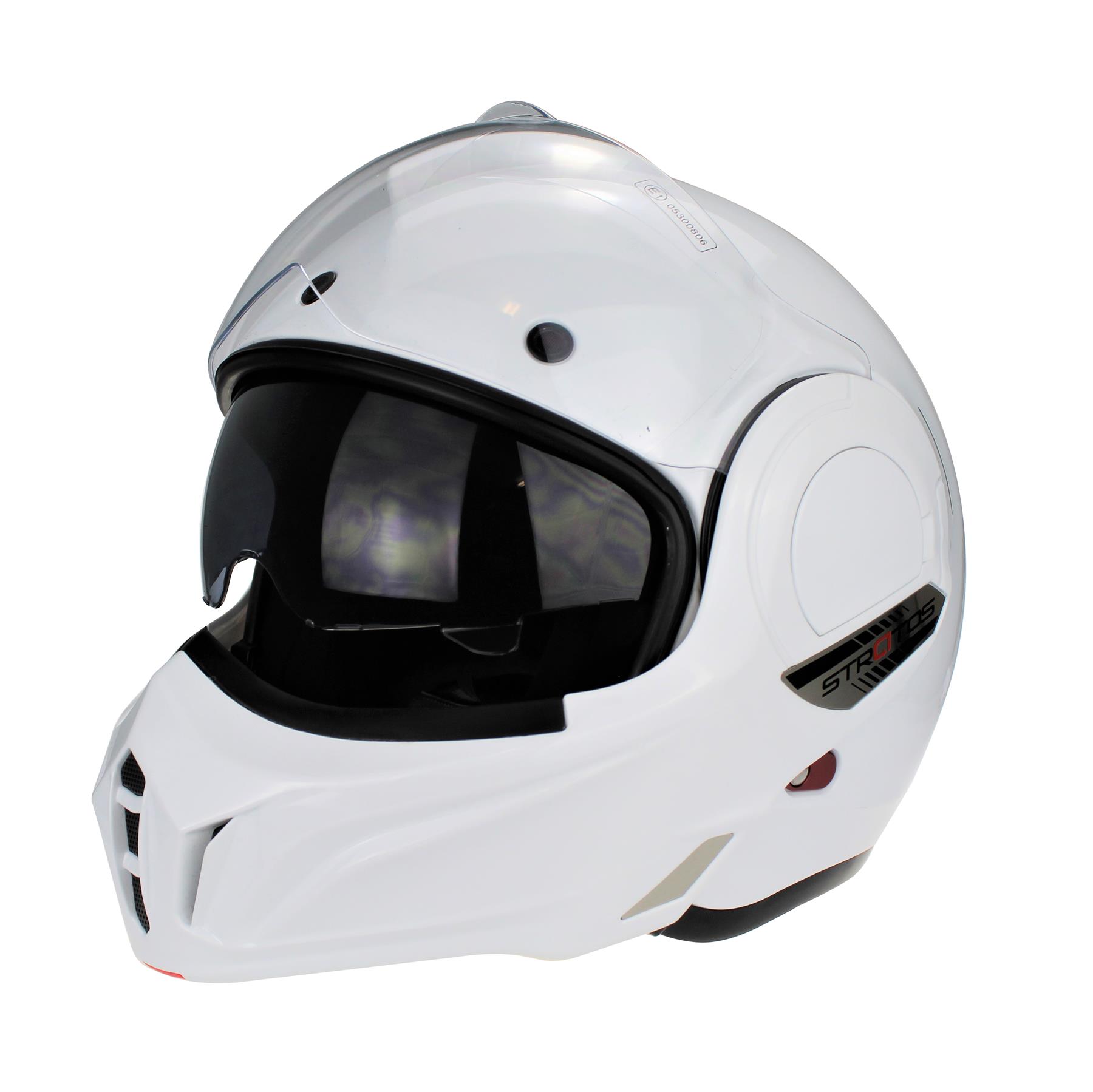 Viper F242 Flip Front Dual Visor Modular Motorcycle Helmet P and J Rated Matt Black