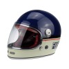 Viper F656 Vintage Retro Style Fibreglass Full Face Motorcycle Helmet Cream 